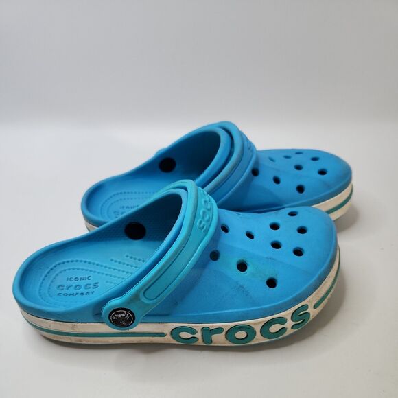 Crocs Men's Women's Bayaband Clog Slip On Size M4 W6 Digital Aqua White - Picture 13 of 15
